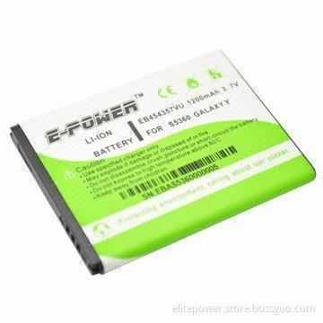 Mobile Phone Battery with 1,200mAh High Power Capacity, 3.7V Standard Voltage
